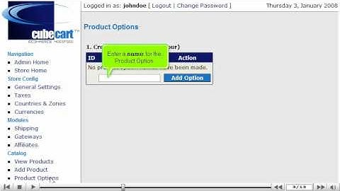 Add product options in CubeCart by VodaHost web hosting