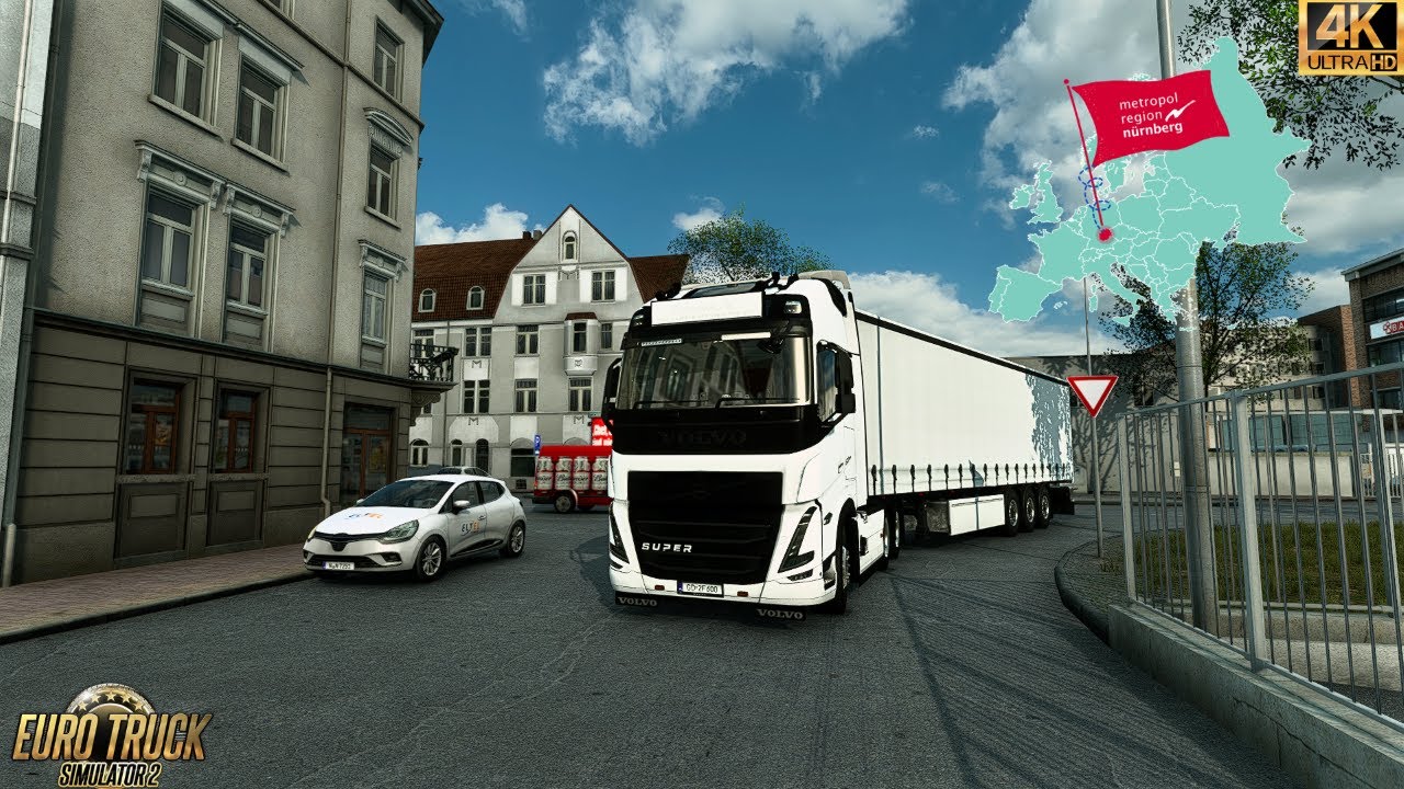 🌧️Volvo FH22: Precision Haul - Nuremberg's Wet Roads to Stuttgart's Sun☀️|| 4K #volvofh #volvo