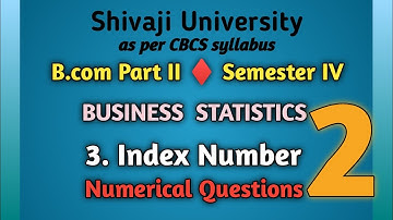 Index Number - Numerical Questions b.com II @eduaccountancy