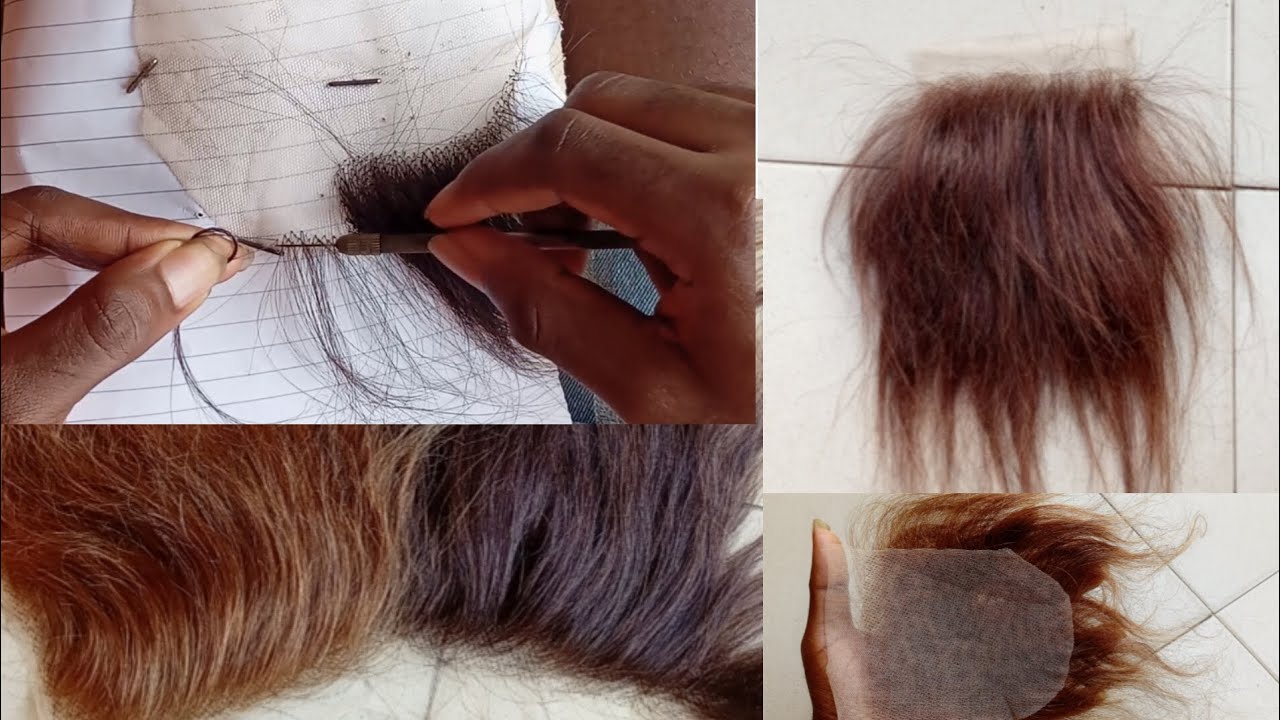 How to ventilate a 4by4 closure from scratch#how to setup for lace ...
