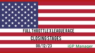 Me... running competitively... with 5 laps to go! / iGP Manager 2D viewer, Full Throttle X 08/12/23 screenshot 5