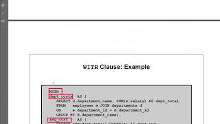 Oracle SQL 11g Tutorial in Bangla: Fundamentals#2 Lesson#6 Part#4 | With Clause