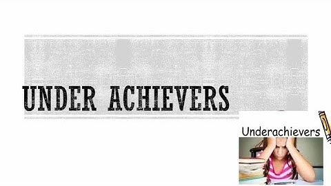 𝗨𝗻𝗱𝗲𝗿𝗮𝗰𝗵𝗶𝗲𝘃𝗲𝗿𝘀 | Psychology of Childhood and Growing Up | Unit IV Intelligence .