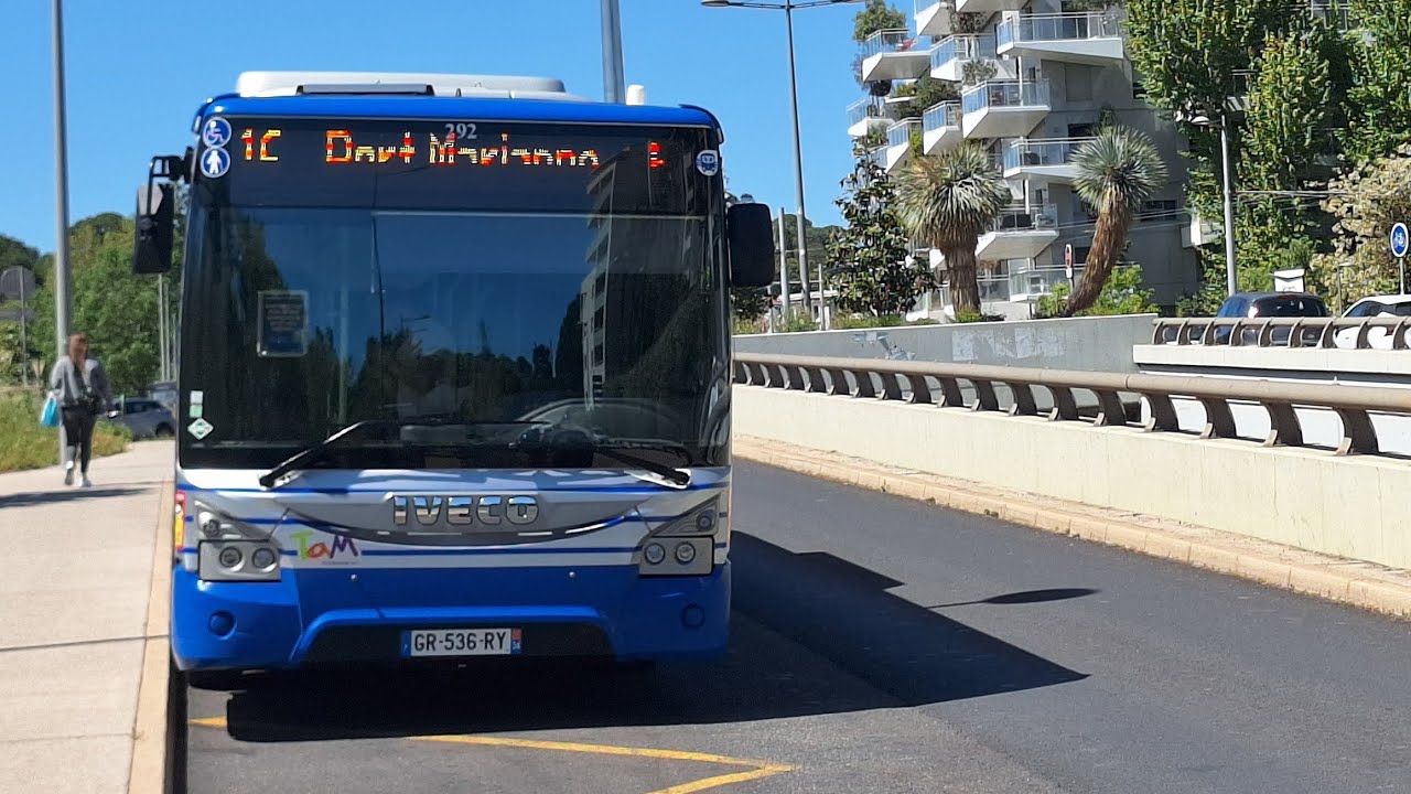 BUS TaM [Iveco Urbanway 12 GNV n°292] Ligne 16 Complète - Montpellier ...