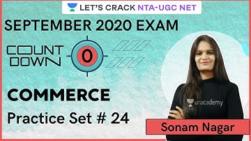 Practice Set #24 | Commerce का अभ्यास प्रश्न | Commerce | Target NTA-UGC NET 2020/2021 | Sonam Nagar