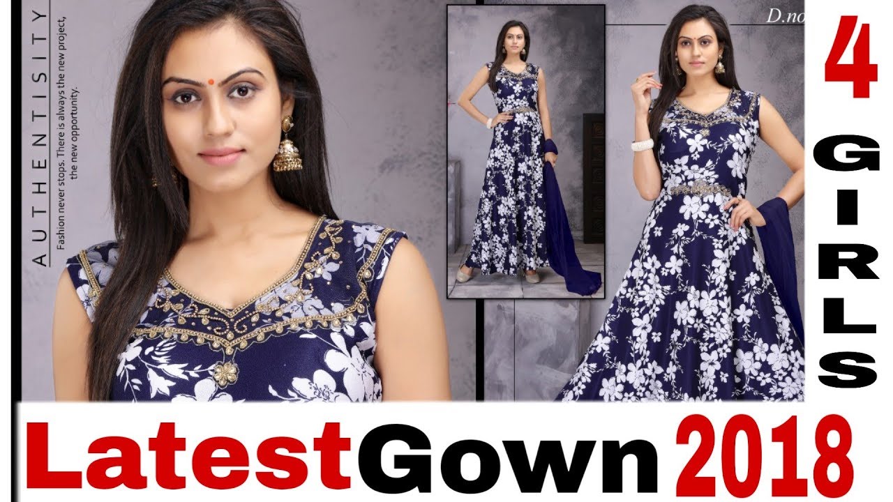 blue party wear gown