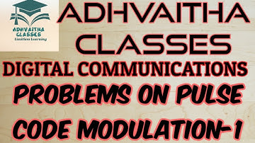 PCM Problems Part-1 #DigitalCommunications #ECEGATE,IES,#UGCNETElectronics