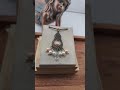 Peach & Ivory Pearl Chandelier Necklace with Antique Bronze Accent