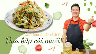 Cách làm DƯA BẮP CẢI MUỐI giòn thơm, chuẩn vị  | Cùng Cháu Vào Bếp