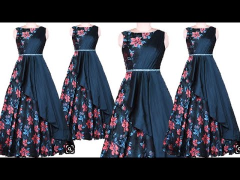 Beautiful Party Wear Gown Cutting And Stitching/Long Gown with shrug Cutting  And Stitching/ - YouTube