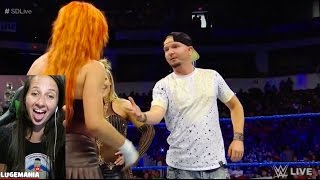 WWE Smackdown 5\/2\/17 Becky Lynch Trolls the Group