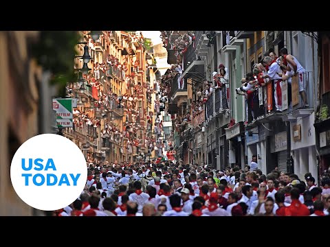 Thousands gather in Pamplona, Spain for running of the bulls festival | USA TODAY