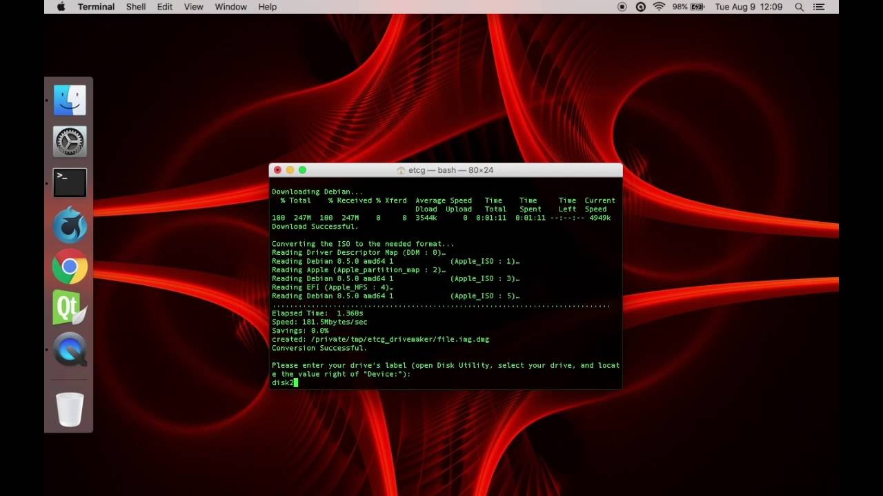 boot kali linux mac os x