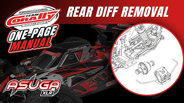 ASUGA XLR - One-Page Manual - Rear Diff Removal