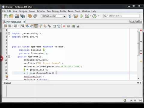 JAVA Swing Tutorial 3 - Make a frame appears at the center of the ...
