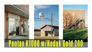 Kodak Gold 200 in a Small Town with Pentax K1000 Photowalk and Film Camera Settings Explained