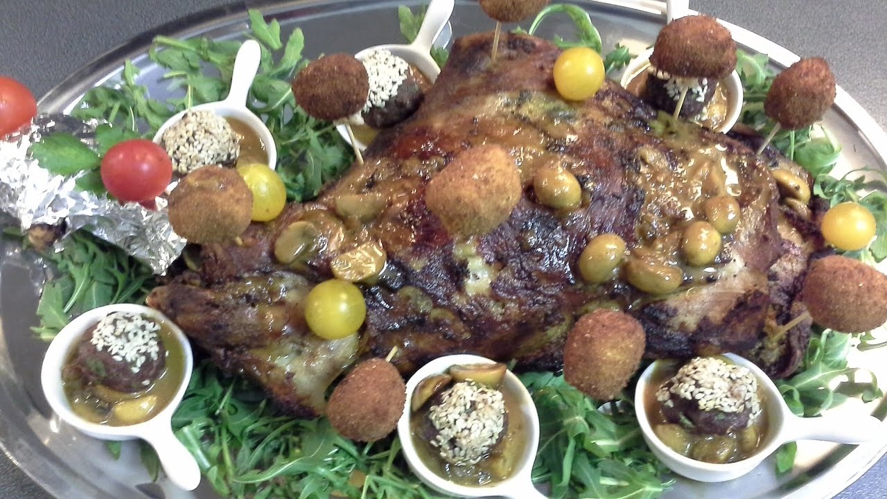 Epaule d'agneau menu diafa(partie 2)كتف محمر في الفرن بطريقة راقية للضيافة
