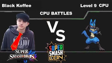 Black Koffee(Donkey Kong) vs Level 9 CPU(Lucario) - Super Smash Bros Wii U
