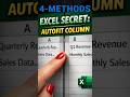 Autofit column #excel + 4 methods