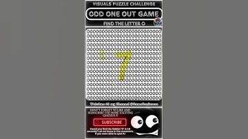 Visuals Puzzle Challenge: Find the Odd One Out Letter Quiz GameGeniusess #shorts #quiz #games