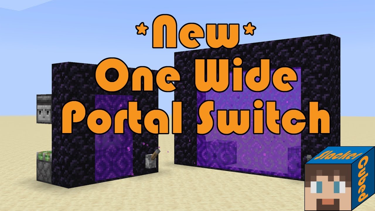 1 Wide Nether Portal On/Off Switch Tutorial (Minecraft Java Edition