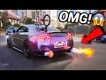 MY GTR SHOOTS MASSIVE FLAMES!!! Almost Burned NEW WRAP...