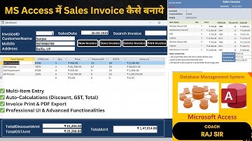 MS Access sales Invoice System | अपना Billing Software बनाएं | Auto GST Calculation & Search Feature