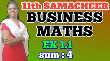 T.N 11th Business Maths | Exercise 1.1 Q.No.4 | Applications of Matrices and Determinants........!!!