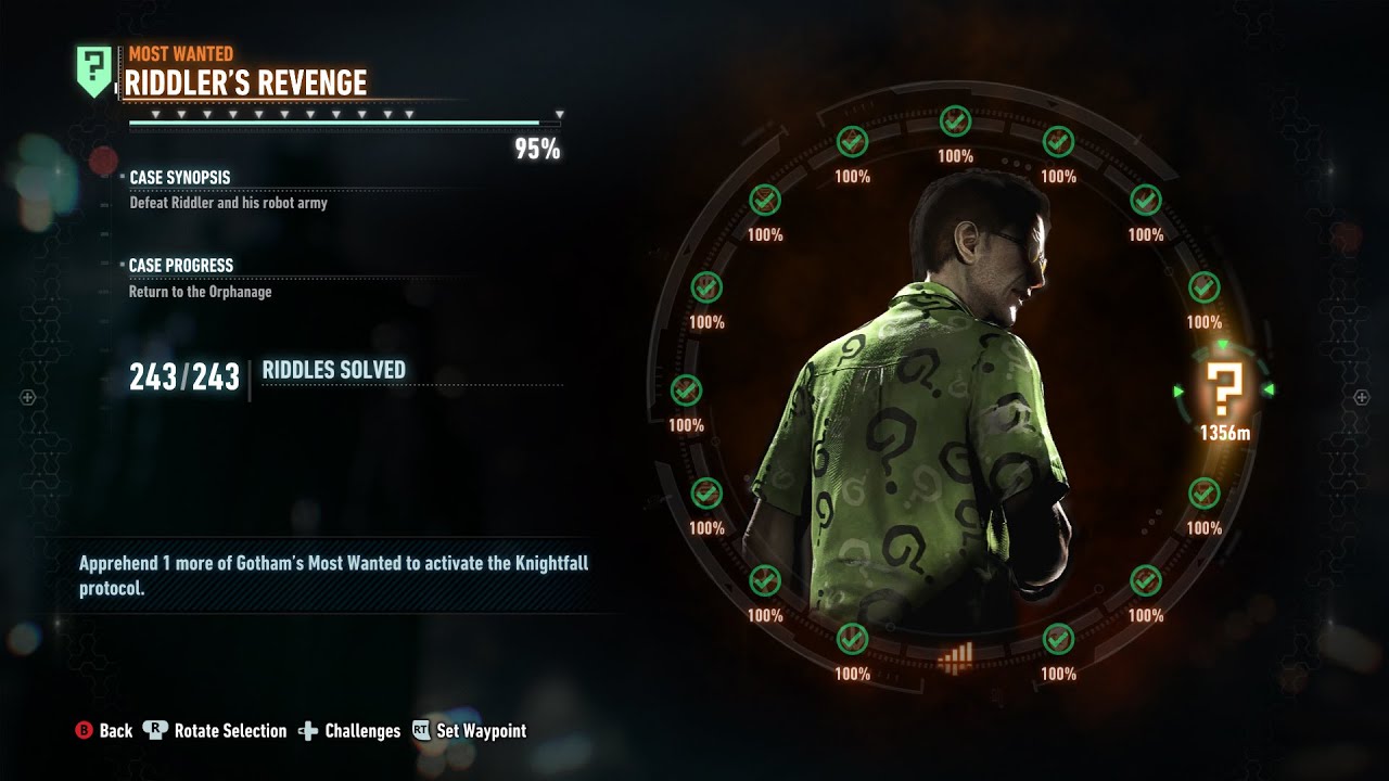 Batman Arkham Knight Riddler's Revenge Last Mission Save Game Download -  YouTube