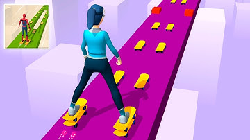 Skater Stacker - All levels gameplay Walkthrough. (IOS, Android) | Levels 31-35