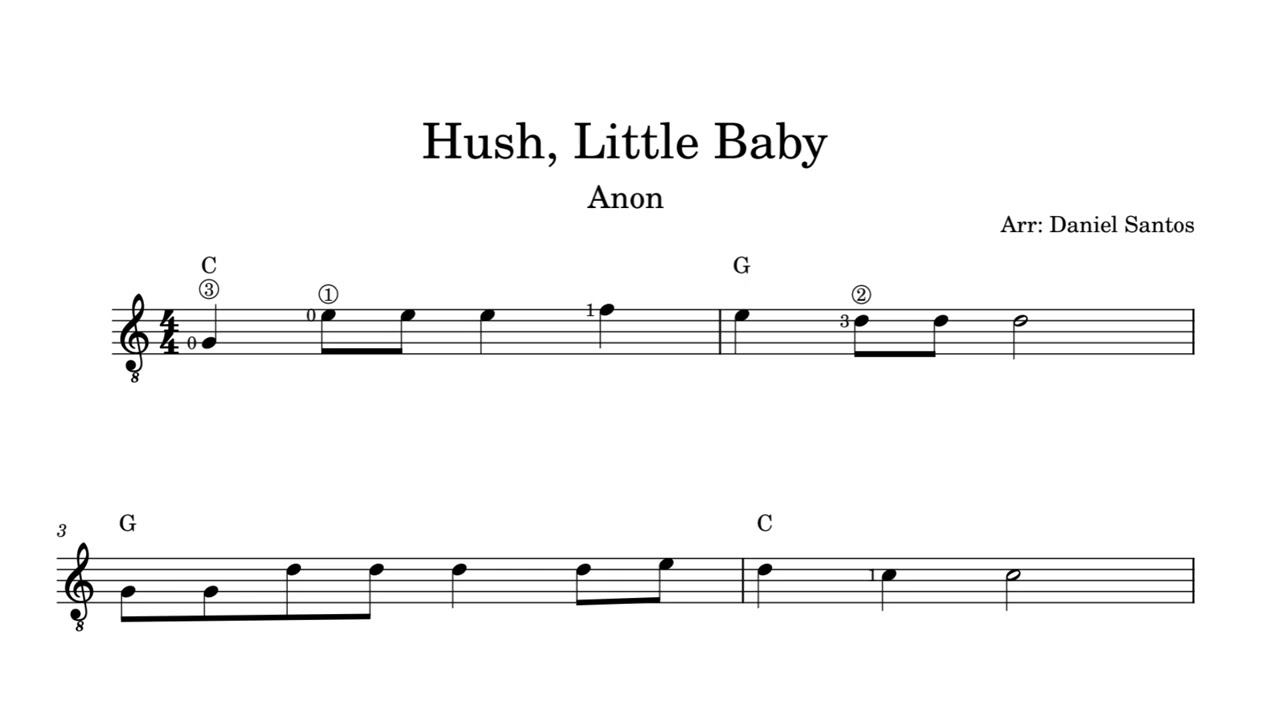 Hush, Little Baby Traditional Lullaby | Playable Sheet Music Video