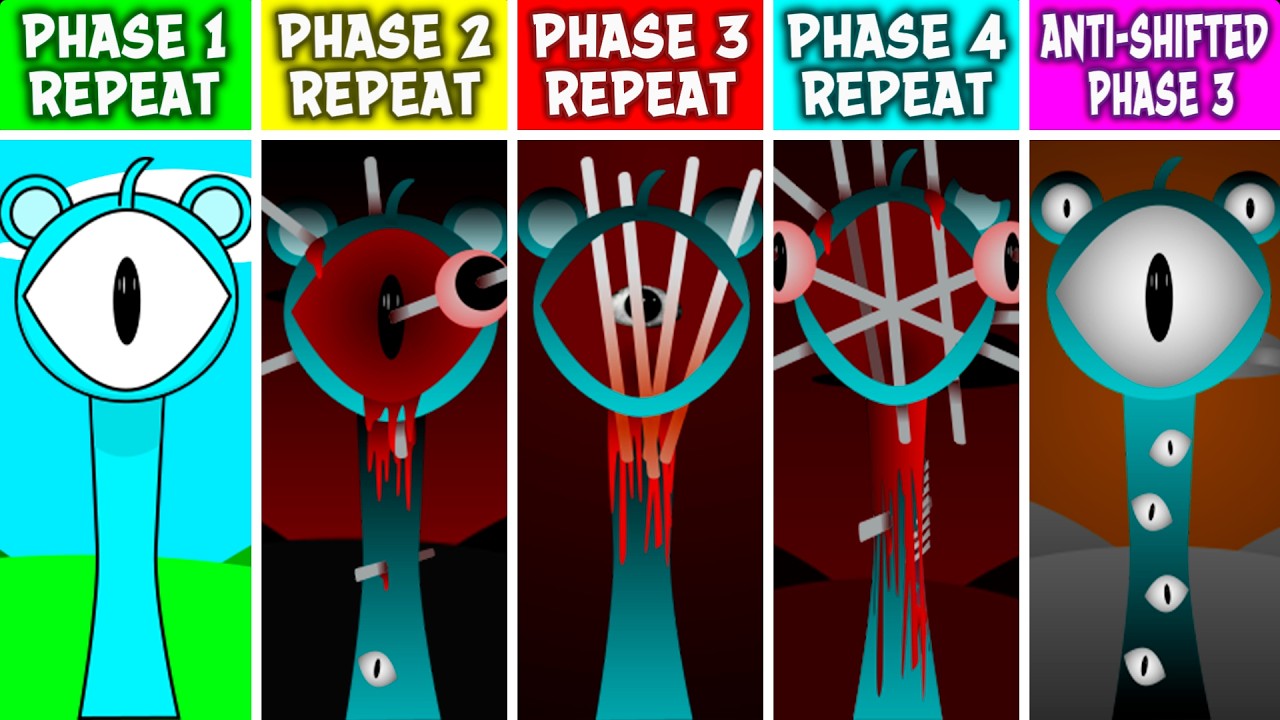 Sprunki PHASE 1-2-3-4 But Everyone Is REPEAT After ANTI-SHIFTED PHASE 3