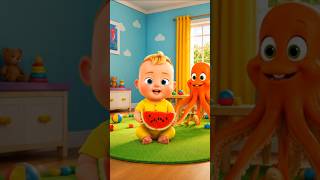 Child eating watermelon 🍉🍉 #Cartoon Video #kids #funny Cartoon #cocomelon #shorts #viral #shortsfeed