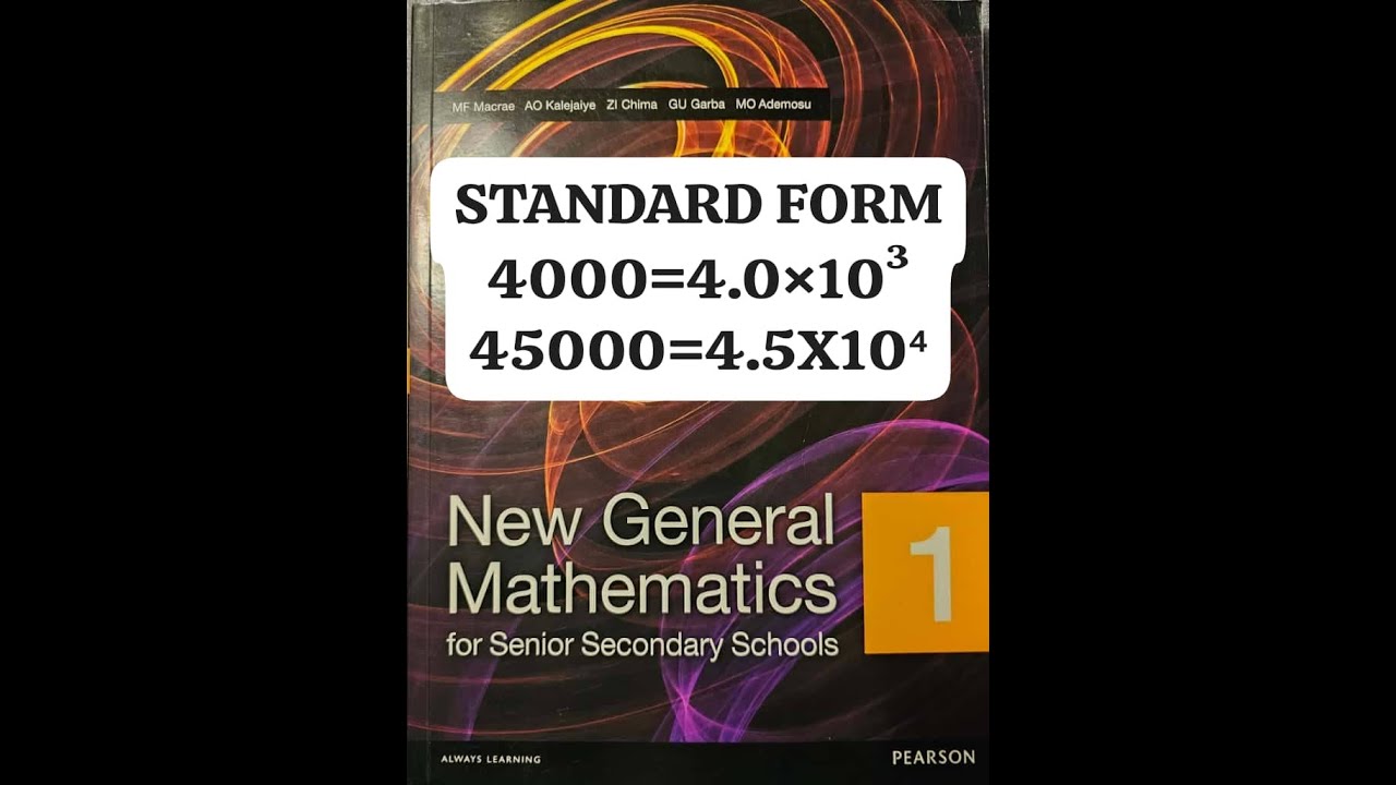 6 Standard Form Explained | Writing Numbers in Standard Form for WAEC, JAMB, NECO &UTME (Chapter 1)