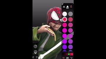 Spider-Man Across the Spider-Verse 3D model colored on iPad