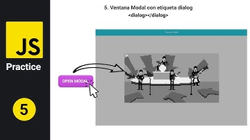 5. Crea una ventana modal con la etiqueta dialog de html y 3 lineas de Js