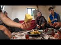 YAYLA SOBASINDA İLK KEKİ YAPTIM(KEÇİ DERİSİNE KEŞ ÇÖKELEK BASTIK)