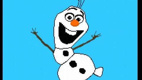 Pixel Art - Olaf from Frozen and Frozen 2