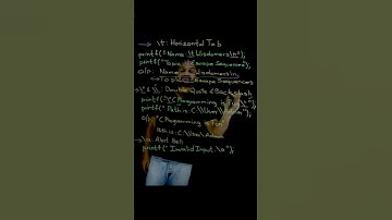 Understanding Escape Sequences \" \\ and \a