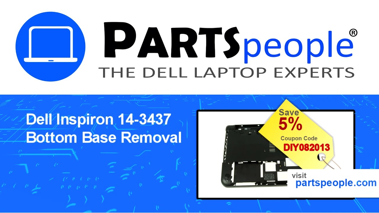 Dell Inspiron 14-3437 (P37G003) Bottom Base How-To Video Tutorial