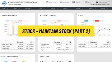 (华语) Stock - Maintain Stock Part 2 (Webmax ERP System) (V3)