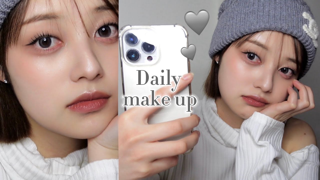 友達に褒められた日のメイク🩶【一重メイク】【マイブーム】