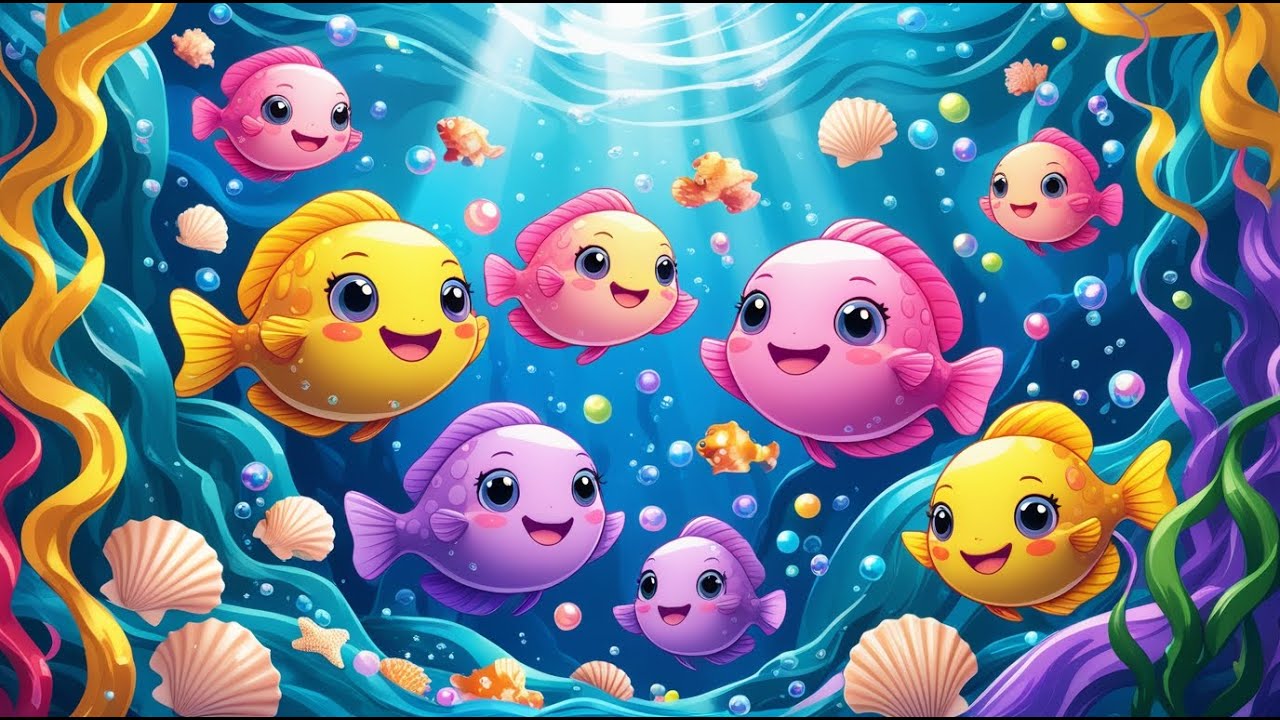 🐠💦 6 Fish Splash and Bath Song | Fun Bath Time Nursery Rhyme for Kids 🛁🎶