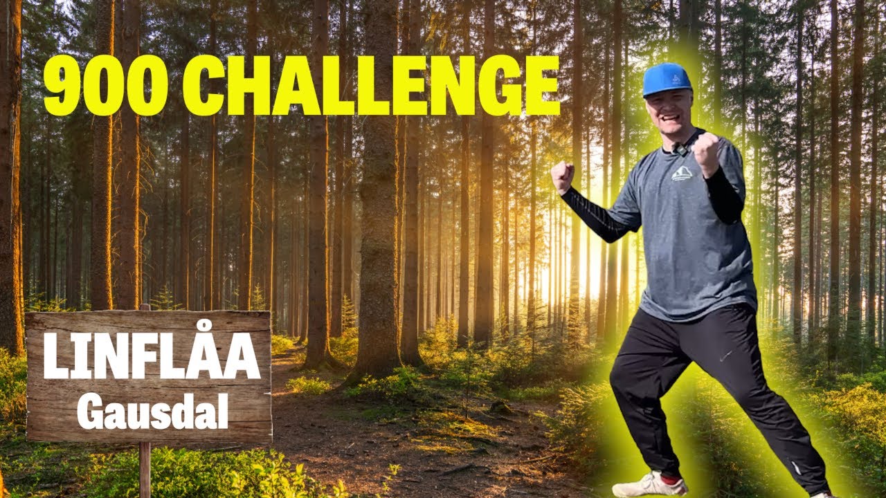Discgolf på Linflåa Frisbeegolfbane i Gausdal. Klarer vi 900 challenge?