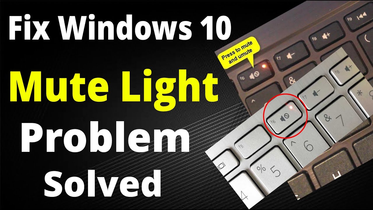 How to resolve"MUTE LED" light issue in HP laptops | Mute Key light not  working - YouTube