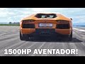1500HP TWIN TURBO GAD MOTORS Lamborghini Aventador 1/2 Mile @ 324km/h