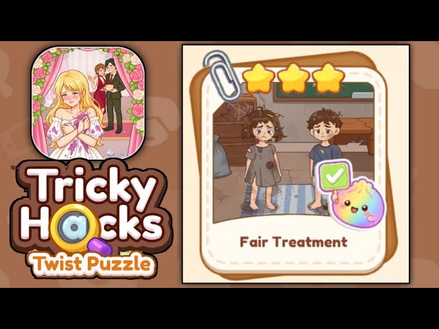 Tricky Hacks Twisted Puzzle level 33 fair treatment Walkthrough