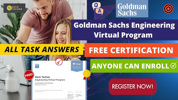 [SOLVED] Goldman Sachs Virtual Internship Answers | Goldman Sachs Forage Answers | All Task Answers