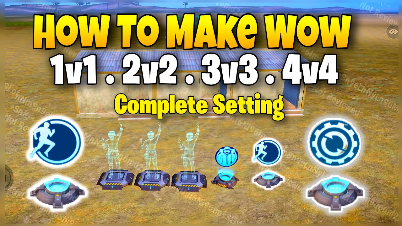 How To Make Wow 1v1 2v2 3v3 4v4 Map | 1v1 2v2 3v3 4v4 Map Setting | How To Make Wow Map Pubg Mobile 