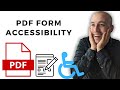 How to make a PDF form accessible | Adobe Acrobat PRO
